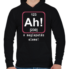 PRINTFASHION A meglepetés eleme  - Férfi kapucnis pulóver - Fekete férfi pulóver, kardigán