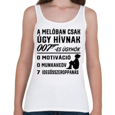 PRINTFASHION A melóban úgy hívnak 007-es ügynök 2 - Női atléta - Fehér