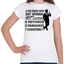 PRINTFASHION A melóban úgy hívnak 007-es ügynök - Női póló - Fehér női póló