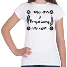 PRINTFASHION A menyasszony (virágmintás) - Női póló - Fehér női póló