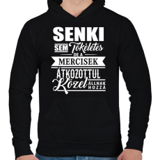 PRINTFASHION A mercisek tökéletesek! - Férfi kapucnis pulóver - Fekete