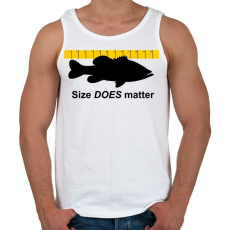 PRINTFASHION A méret a lényeg!  - Férfi atléta - Fehér