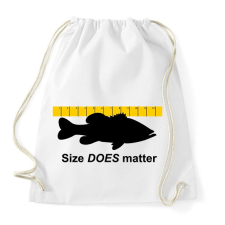 PRINTFASHION A méret a lényeg!  - Sportzsák, Tornazsák - Fehér tornazsák