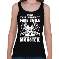 PRINTFASHION A mosoly mögött egy szörny lakozik - Női atléta - Fekete női trikó