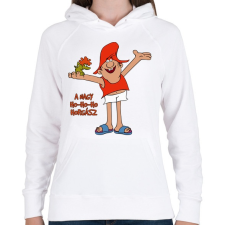 PRINTFASHION A nagy ho-ho-ho horgász - Női kapucnis pulóver - Fehér női pulóver, kardigán