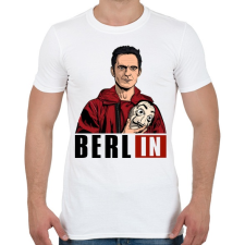 PRINTFASHION A nagy pénzrablás - Berlin - Férfi póló - Fehér férfi póló