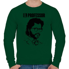 PRINTFASHION A nagy pénzrablás - EL PROFESSOR - Férfi pulóver - Sötétzöld férfi pulóver, kardigán