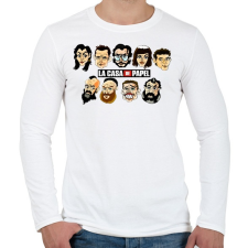 PRINTFASHION A nagy pénzrablás! - Férfi hosszú ujjú póló - Fehér férfi póló