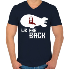 PRINTFASHION A nagy pénzrablás  - Férfi V-nyakú póló - Sötétkék férfi póló