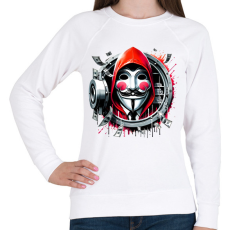 PRINTFASHION A nagy pénzrablás - La casa de papel - Női pulóver - Fehér