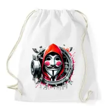 PRINTFASHION A nagy pénzrablás - La casa de papel - Sportzsák, Tornazsák - Fehér tornazsák