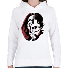 PRINTFASHION A Nagy Pénzrablás - Money Heist - La Casa de Papel - Női kapucnis pulóver - Fehér