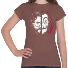 PRINTFASHION A nagy pénzrablás - Professor - Női póló - Mogyoróbarna