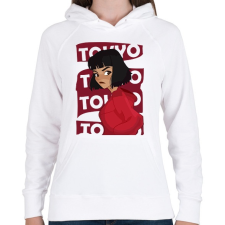 PRINTFASHION A nagy pénzrablás - TOKYO - Női kapucnis pulóver - Fehér női pulóver, kardigán