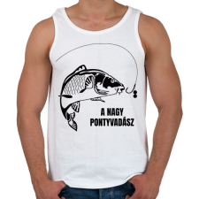PRINTFASHION A nagy pontyvadász - Férfi atléta - Fehér atléta, trikó