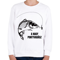 PRINTFASHION A nagy pontyvadász - Gyerek pulóver - Fehér