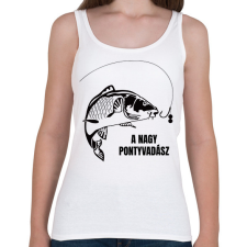 PRINTFASHION A nagy pontyvadász - Női atléta - Fehér női trikó