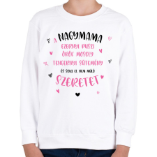 PRINTFASHION A nagymama ezernyi puszi - Gyerek pulóver - Fehér gyerek pulóver, kardigán