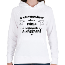 PRINTFASHION A nagymamának nincs párja - Fekete - Női kapucnis pulóver - Fehér női pulóver, kardigán