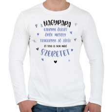 PRINTFASHION A nagypapa ezernyi ölelés - Férfi hosszú ujjú póló - Fehér