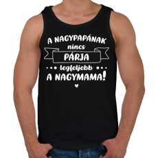 PRINTFASHION A nagypapának nincs párja - Fehér - Férfi atléta - Fekete
