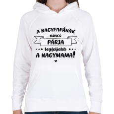 PRINTFASHION A nagypapának nincs párja - Fekete - Női kapucnis pulóver - Fehér