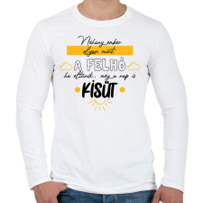 PRINTFASHION A nap is kisüt - Férfi hosszú ujjú póló - Fehér férfi póló