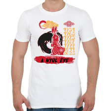 PRINTFASHION A nyúl éve - Férfi póló - Fehér férfi póló