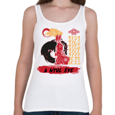 PRINTFASHION A nyúl éve - Női atléta - Fehér női trikó