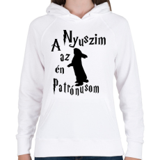PRINTFASHION A Nyuszim az én Patrónusom - Női kapucnis pulóver - Fehér