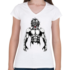 PRINTFASHION A.O.T. - Női V-nyakú póló - Fehér női póló