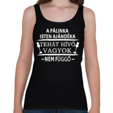 PRINTFASHION A pálinka isten ajándéka! - Női atléta - Fekete női trikó