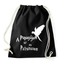 PRINTFASHION A Papagájom az én Patrónusom - Sportzsák, Tornazsák - Fekete tornazsák