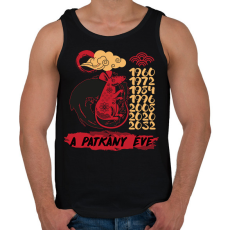 PRINTFASHION A patkány éve - Férfi atléta - Fekete