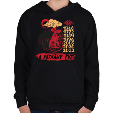 PRINTFASHION A patkány éve - Gyerek kapucnis pulóver - Fekete gyerek pulóver, kardigán