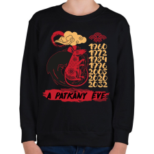 PRINTFASHION A patkány éve - Gyerek pulóver - Fekete gyerek pulóver, kardigán