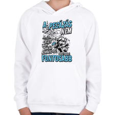 PRINTFASHION A pecázás nem élet vagy halál kérdése - Gyerek kapucnis pulóver - Fehér gyerek pulóver, kardigán