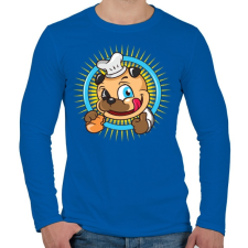 PRINTFASHION A pék kutyája - Férfi hosszú ujjú póló - Királykék férfi póló
