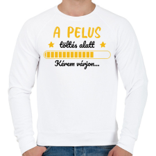 PRINTFASHION A pelus töltés alatt - Férfi pulóver - Fehér férfi pulóver, kardigán