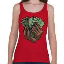 PRINTFASHION A pénz beszél. - Női atléta - Cseresznyepiros női trikó