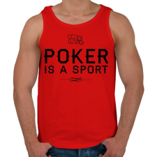 PRINTFASHION A pókerezés egy sport - Férfi atléta - Piros atléta, trikó