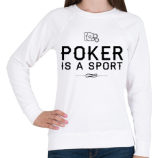 PRINTFASHION A pókerezés egy sport - Női pulóver - Fehér