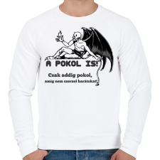 PRINTFASHION a pokol is! - Férfi pulóver - Fehér férfi pulóver, kardigán