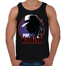 PRINTFASHION A pop királya - Férfi atléta - Fekete atléta, trikó