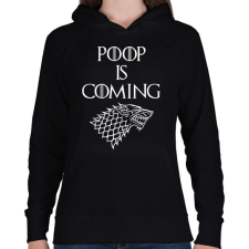 PRINTFASHION A puki közeleg - Női kapucnis pulóver - Fekete női pulóver, kardigán