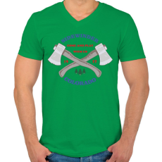 PRINTFASHION A ragyogás - Férfi V-nyakú póló - Zöld