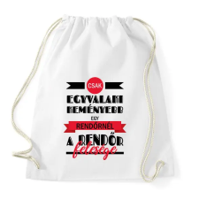 PRINTFASHION A rendőr felesége - Sportzsák, Tornazsák - Fehér tornazsák