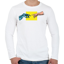 PRINTFASHION A robot teremtése - Férfi hosszú ujjú póló - Fehér férfi póló