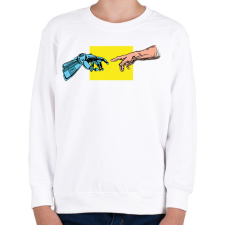 PRINTFASHION A robot teremtése - Gyerek pulóver - Fehér gyerek pulóver, kardigán