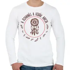 PRINTFASHION A rohanás - közmondás - Férfi hosszú ujjú póló - Fehér férfi póló